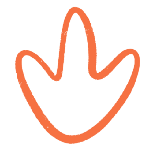 Orange abstract outline