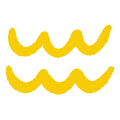 Yellow abstract squiggles