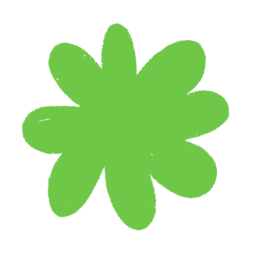 Green abstract flower